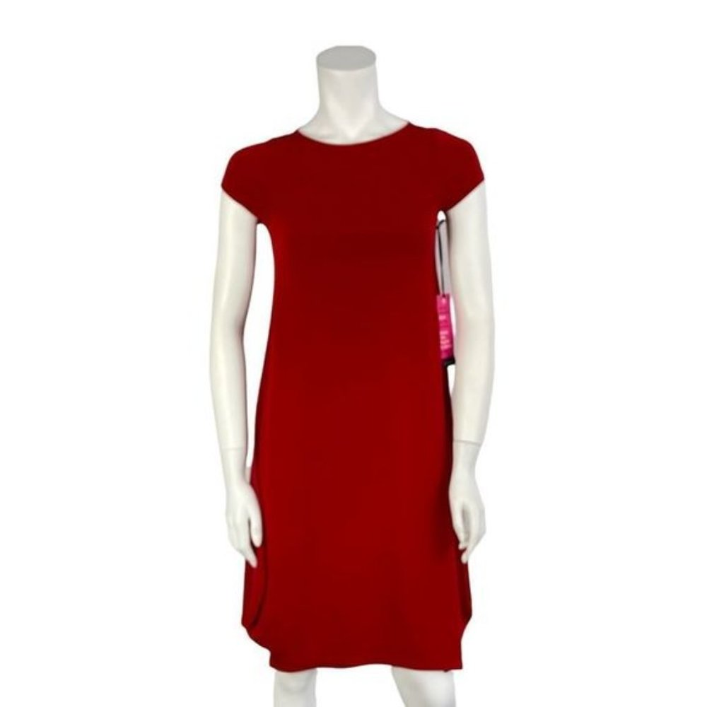 3/$30 Marie Saint Pierre for Reitmans Red Short Sleeve Dress Sz Small